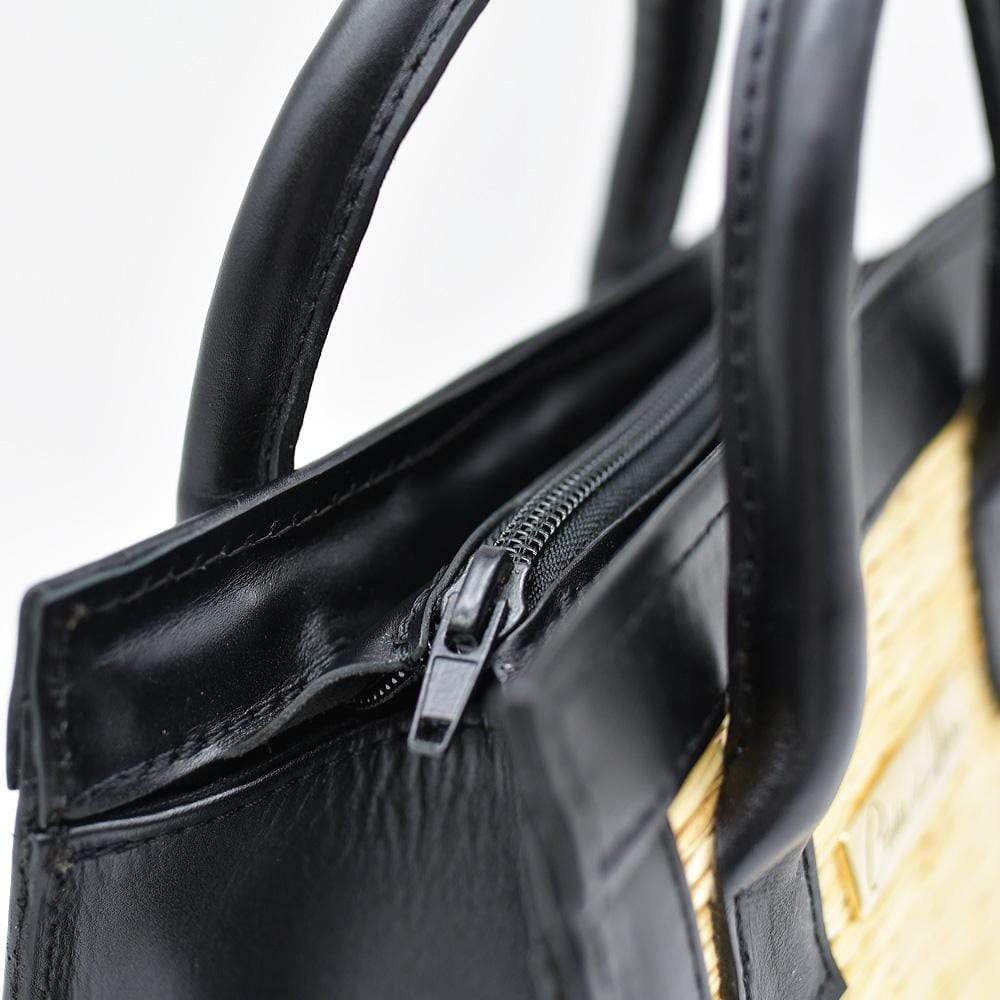 Leather and Reed handbag 10.2'' - Natural