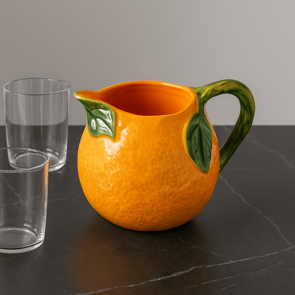Orange-shaped Ceramic Pitcher