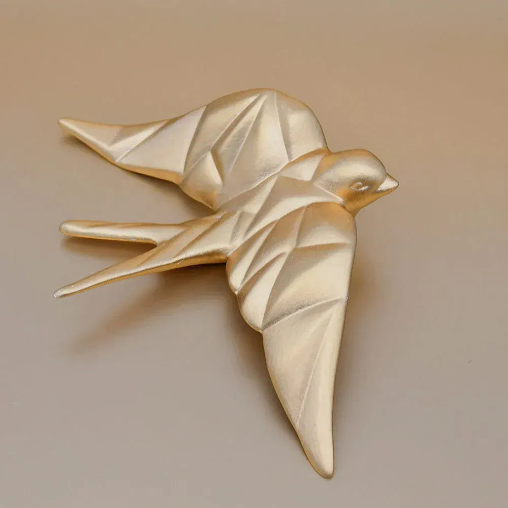 Origami Style I Ceramic Swallow Gift Set - Gold