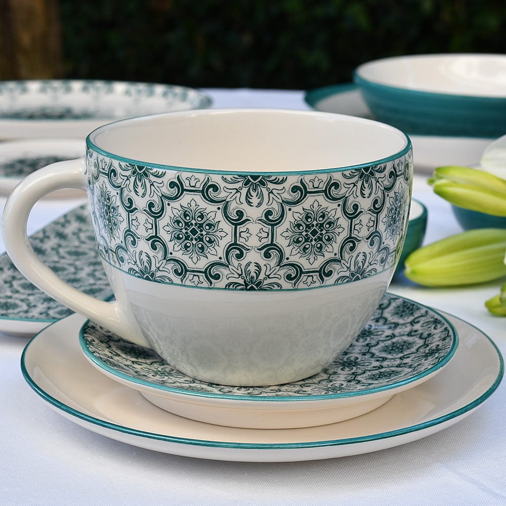 Padrão I Ceramic Large Mug - Green