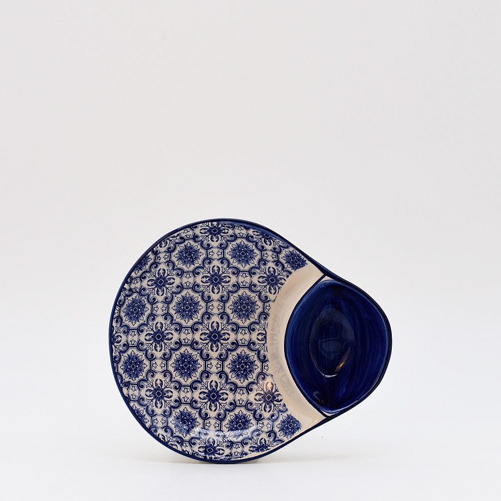 Padrão I Ceramic Olive Dish - Blue