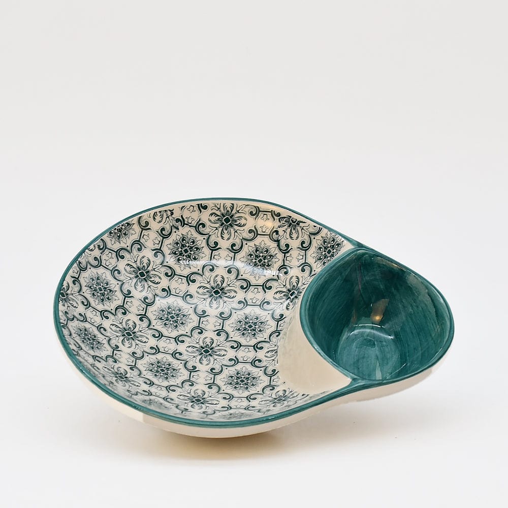 Padrão I Ceramic Olive Dish - Green