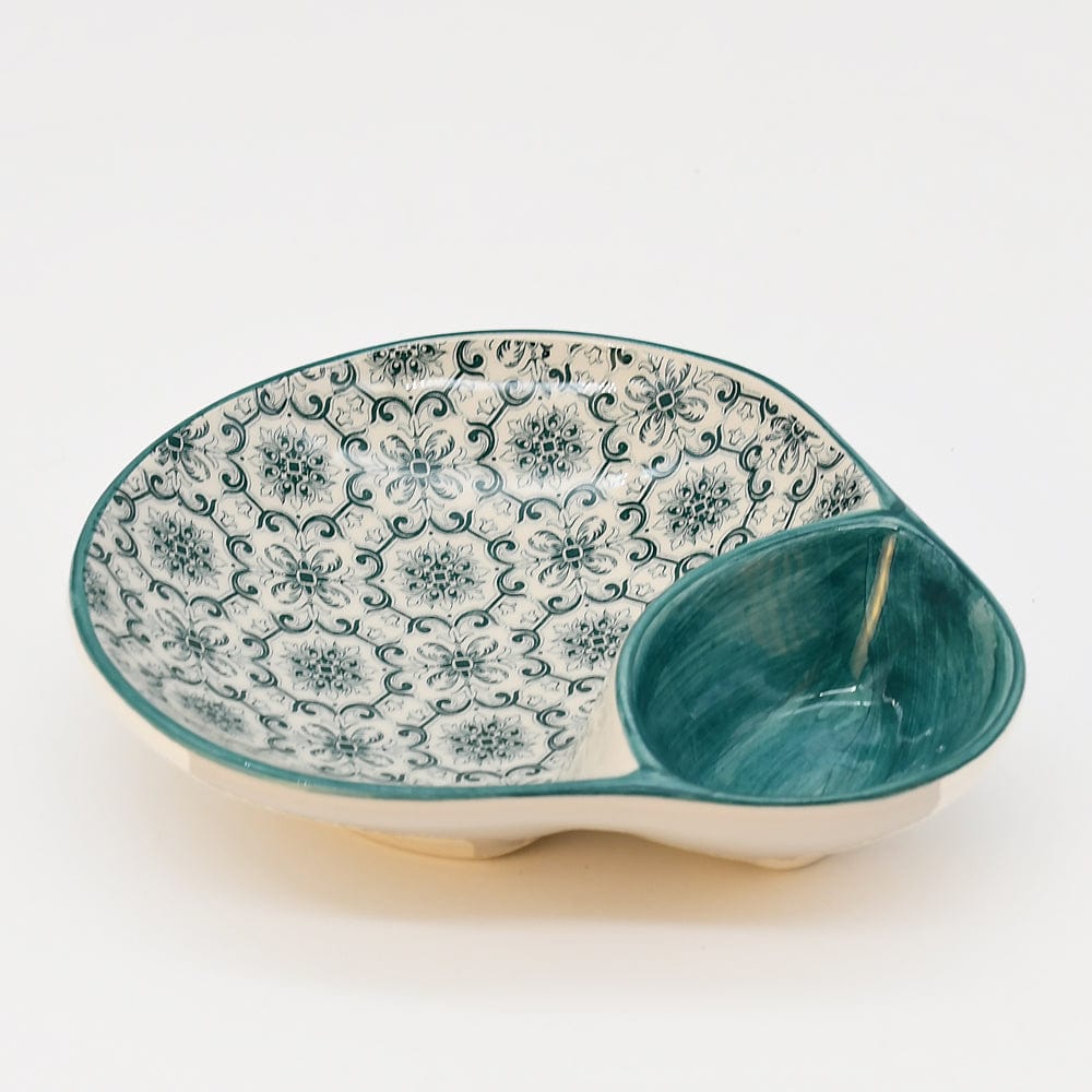 Padrão I Ceramic Olive Dish - Green