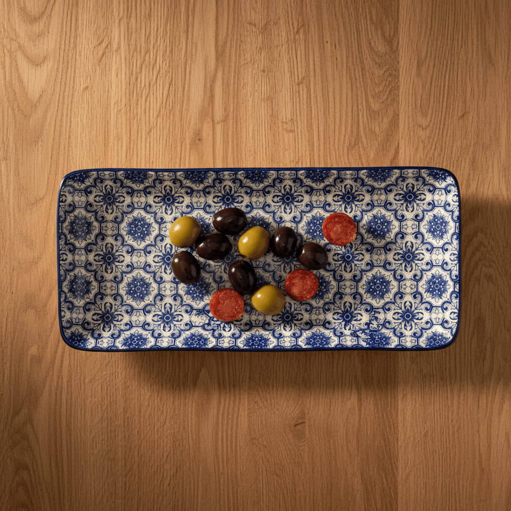 Padrão I Ceramic Serving Dish 11.2'' - Blue