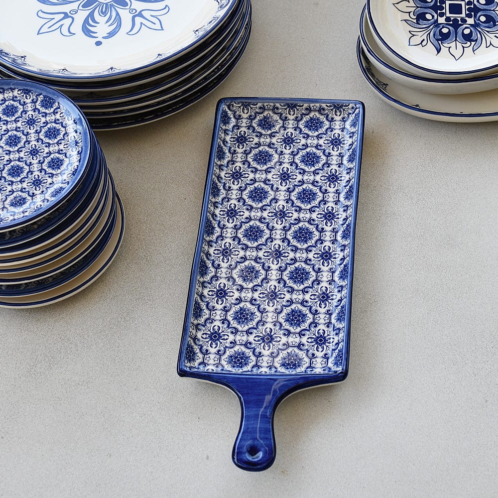 Padrão I Ceramic Serving Dish - Blue