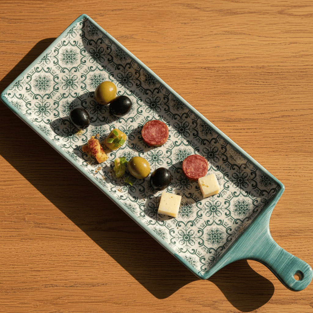 Padrão I Ceramic Serving Dish - Green