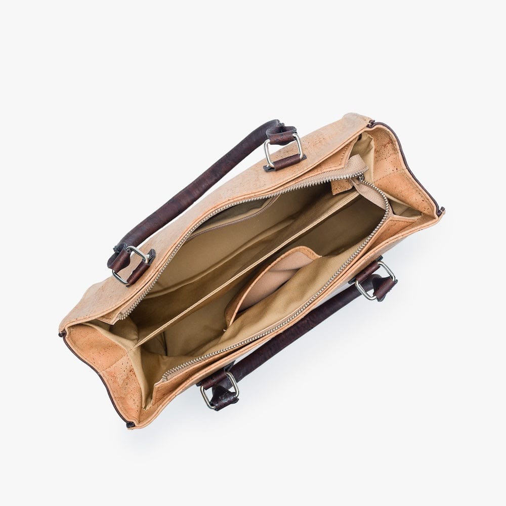 Perforated Cork Handbag - Natural