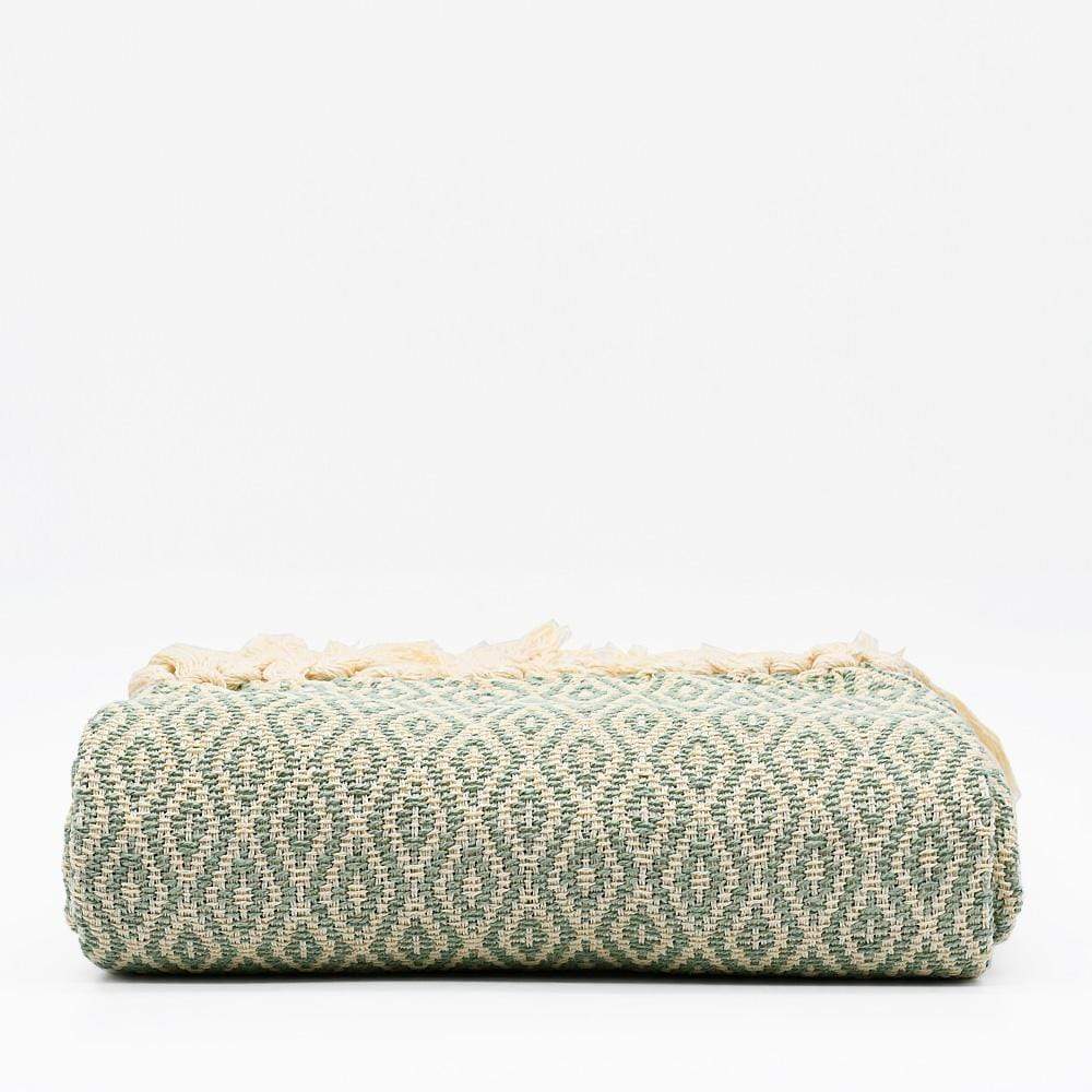Plaid en coton 79x53'' - Vert