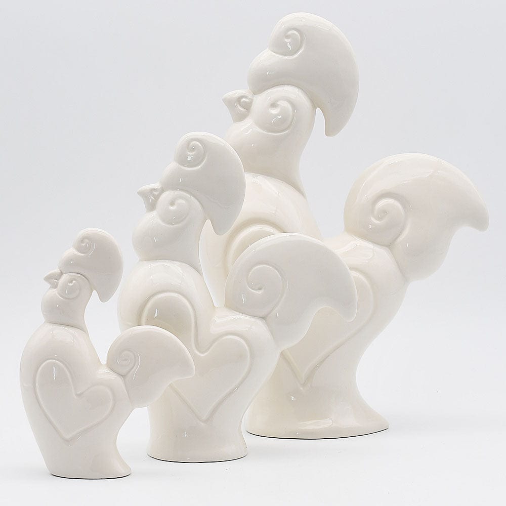 Portuguese Ceramic rooster - White