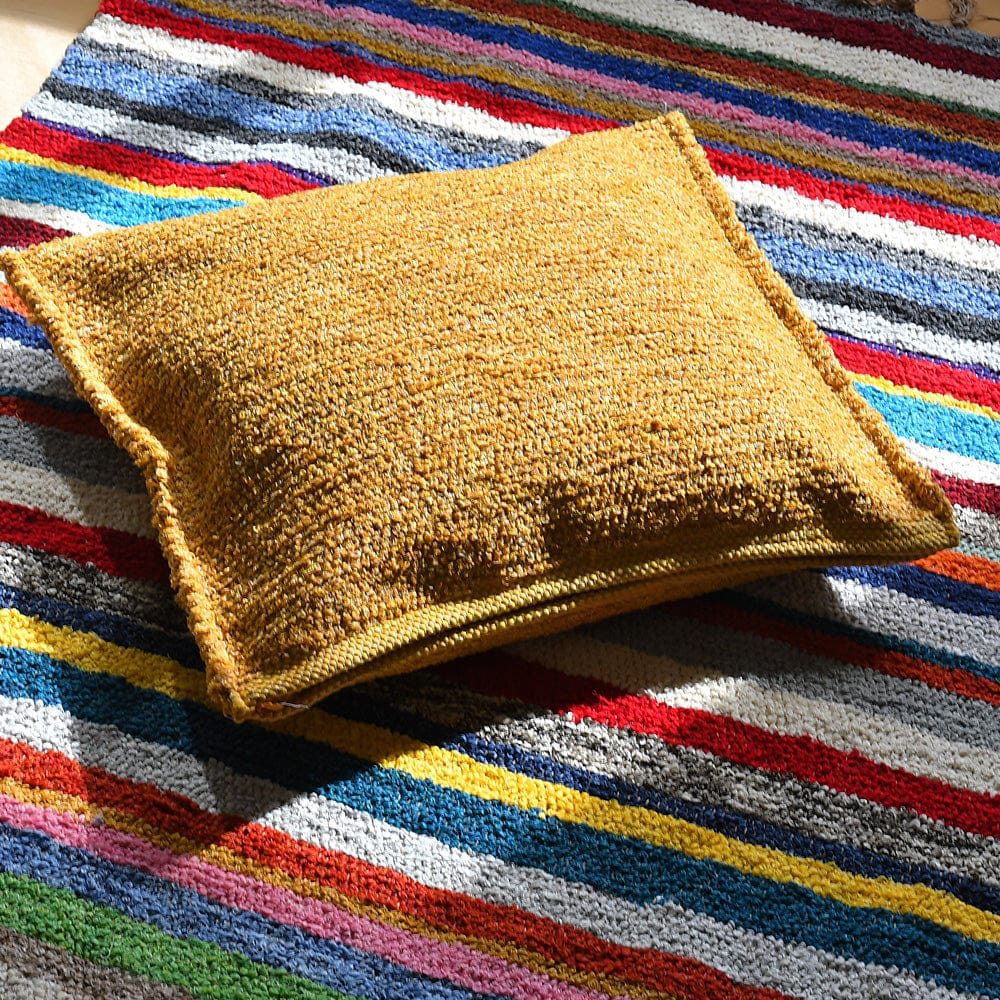Portuguese Handmade Oversized Pillow Cover - Ochre