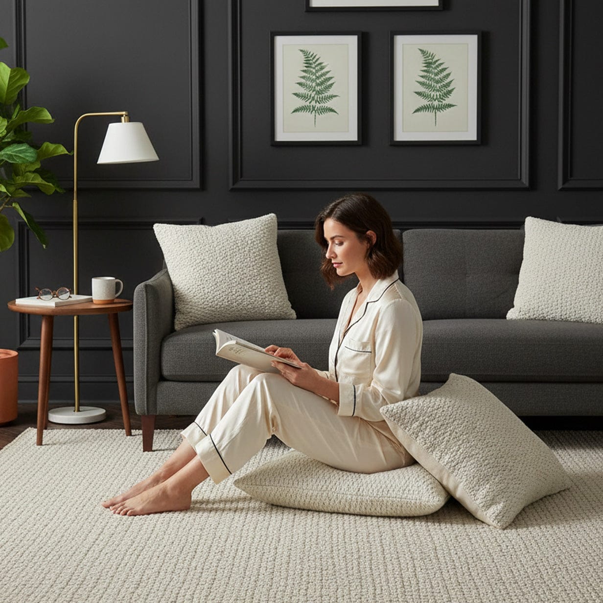 Portuguese Handmade Oversized Pillow Cover - Off-white