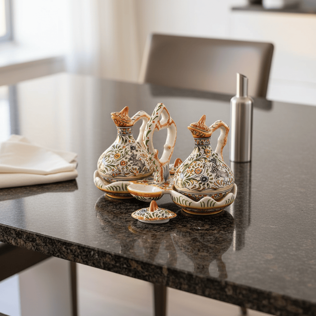 Coimbra Ceramic I Oil, vinegar, salt and pepper Dispenser