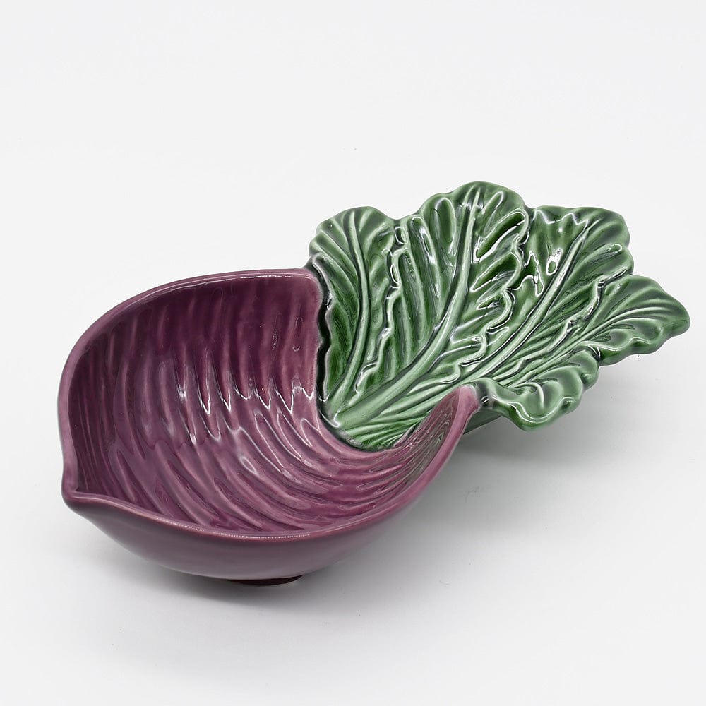 Radish-shaped Ceramic Serving Dish - Purple