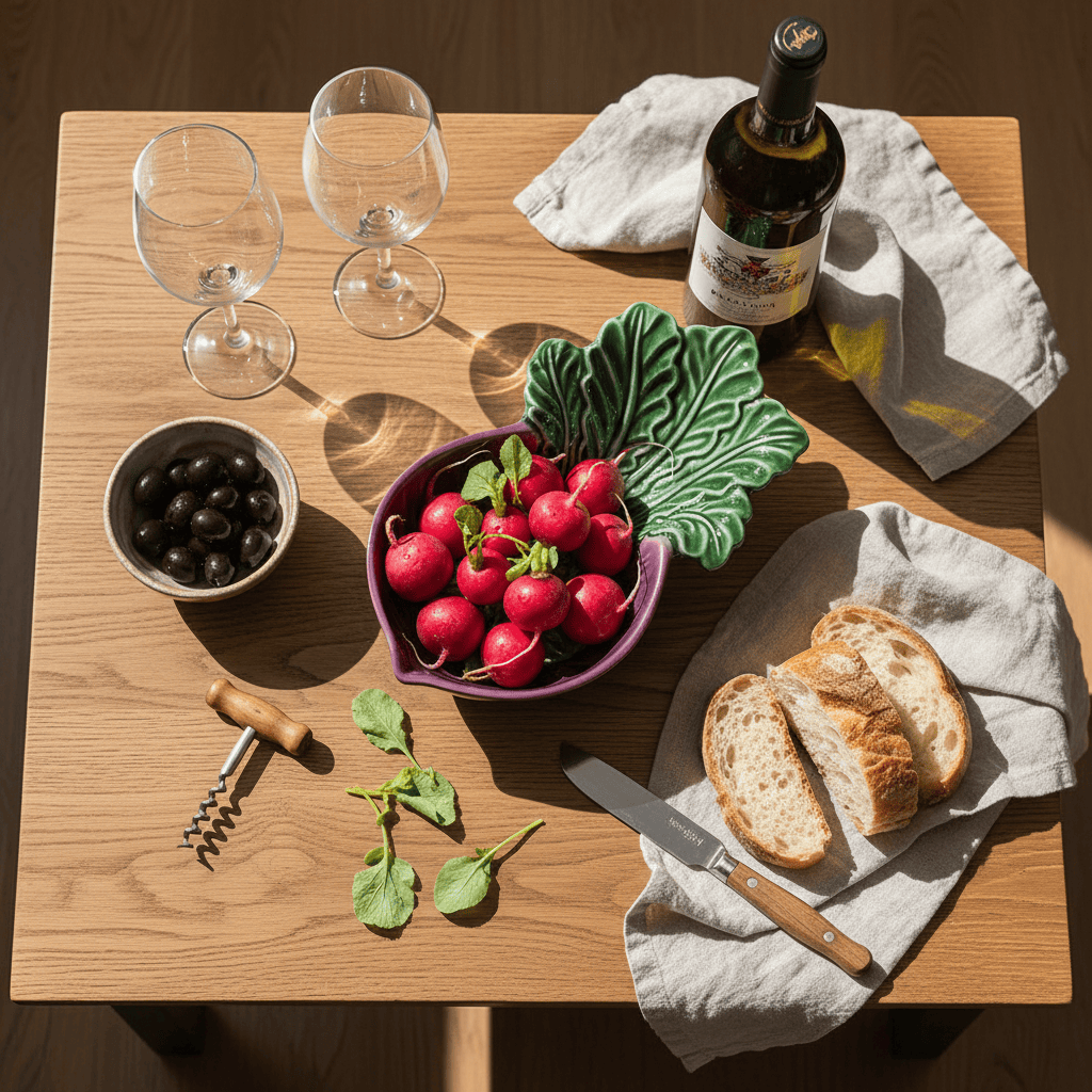 Radish-shaped Ceramic Serving Dish - Purple