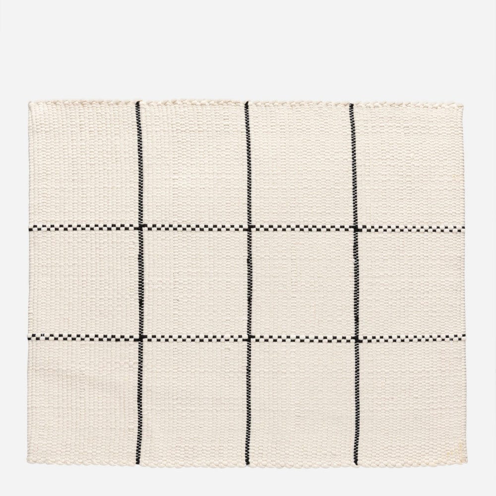 Recycled Cotton Placemat – Off-white and Black