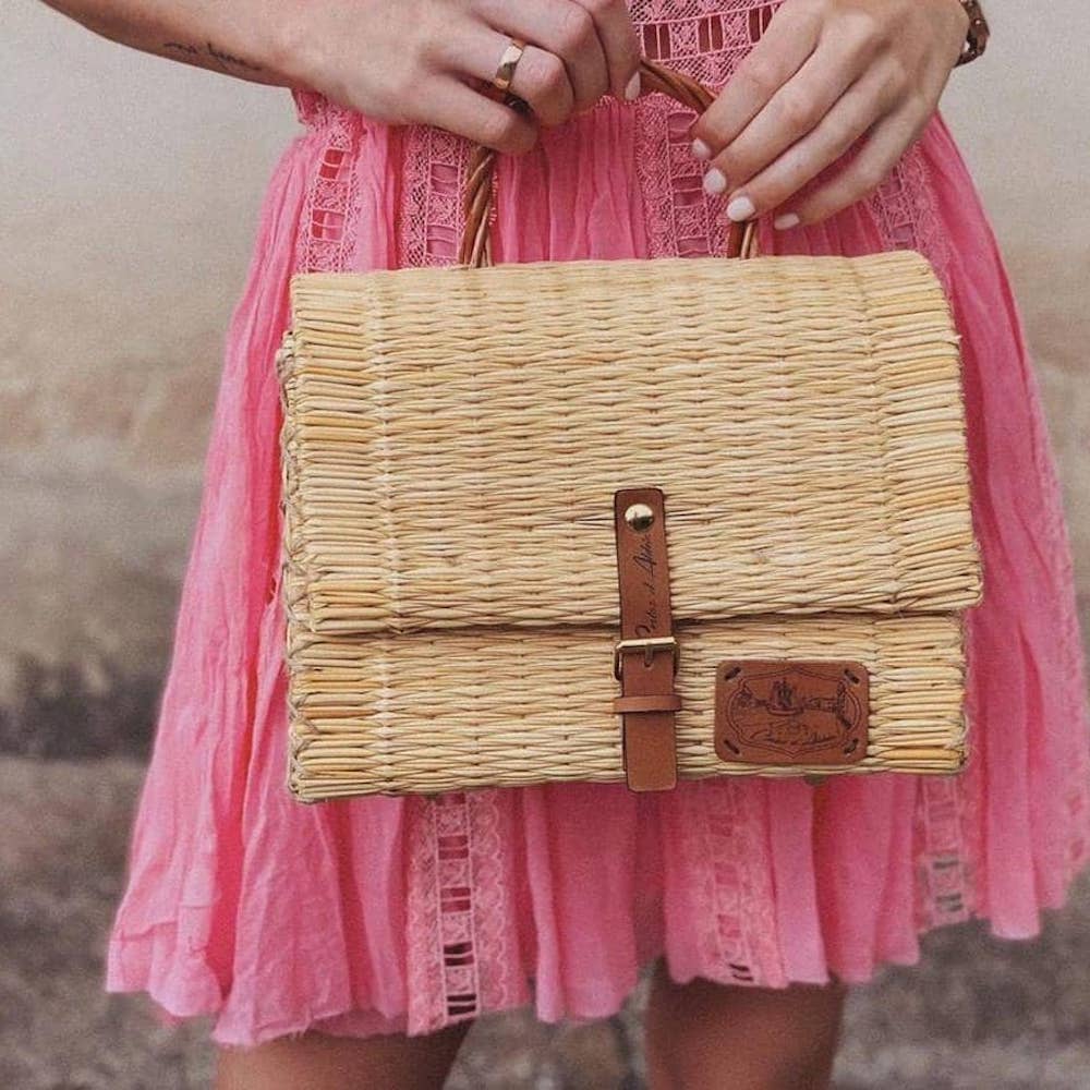 Reed Satchel Bag - 9.8'' - Natural