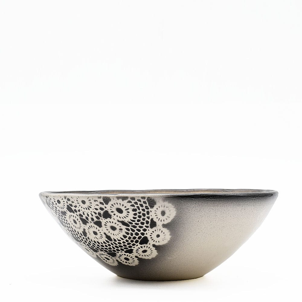 Renda | Large Salad Bowl - Black Pattern 2