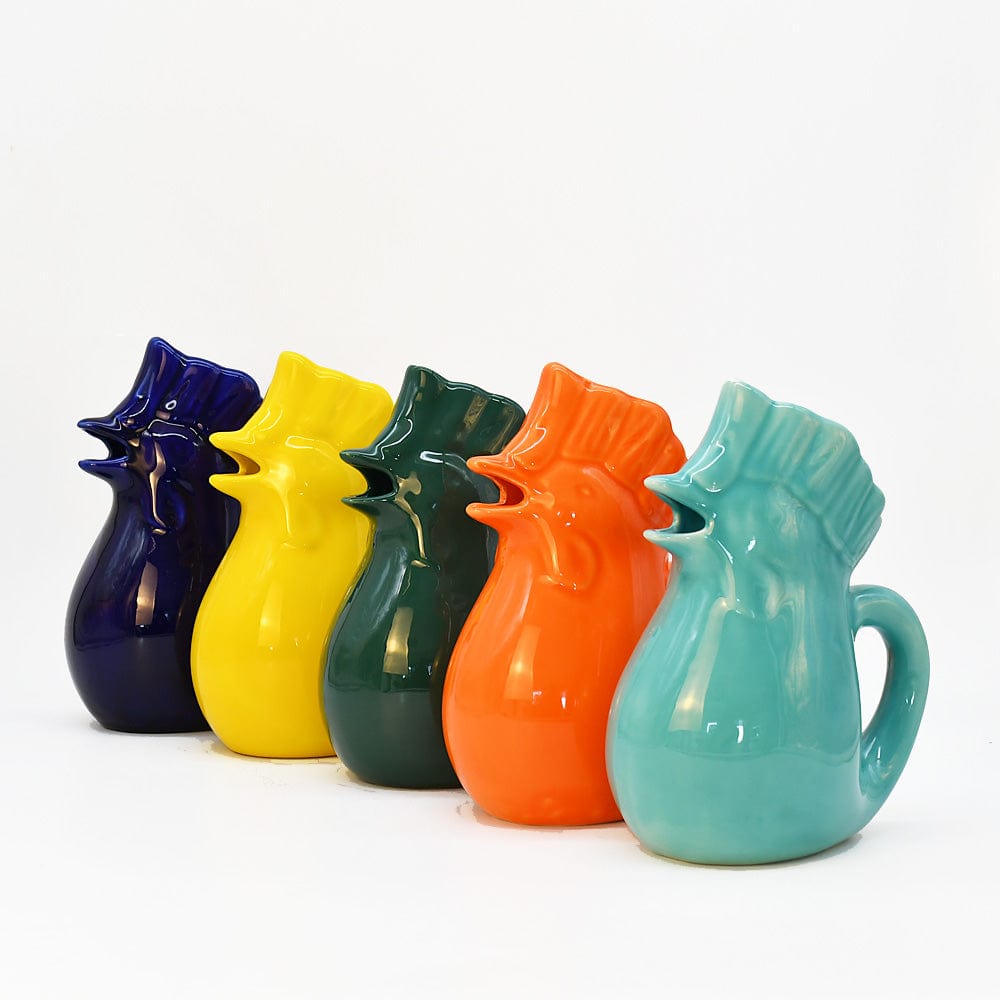 Rooster-Shaped Ceramic Pitcher - Red