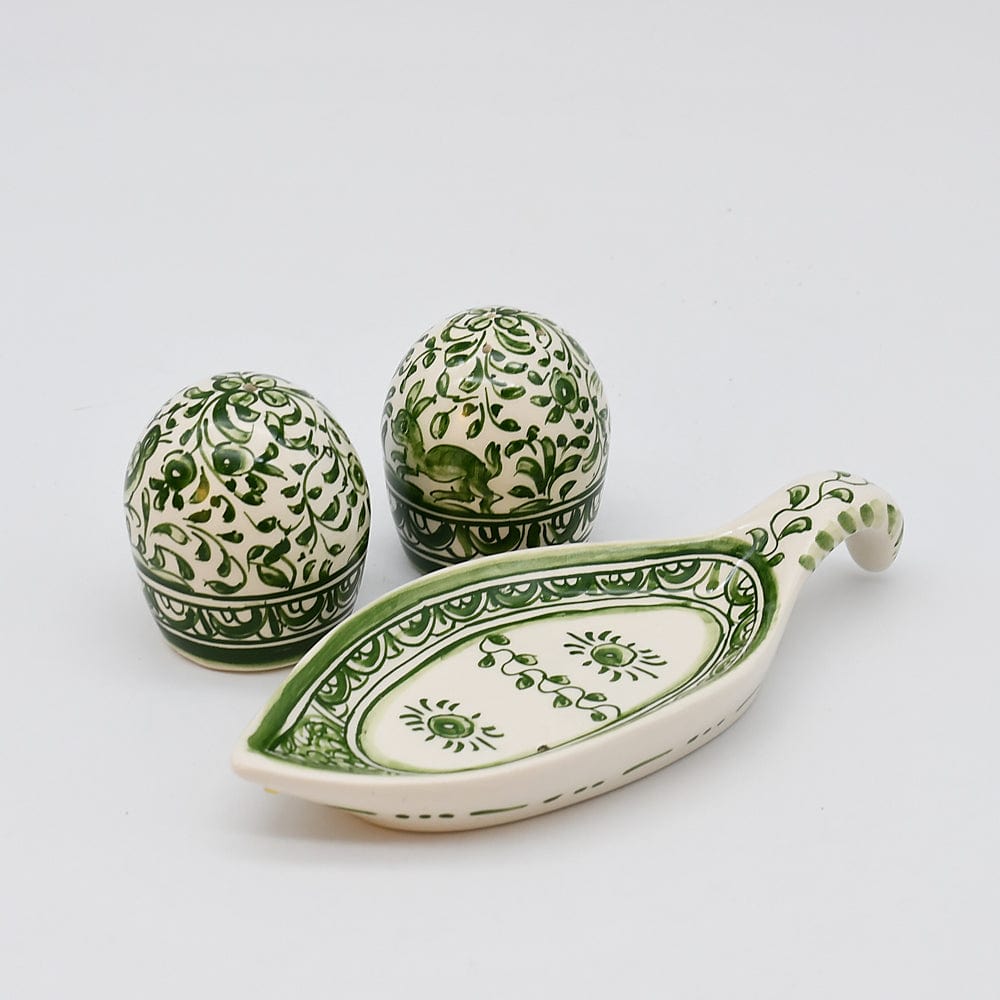 Salière et poivrière en céramique de Coimbra