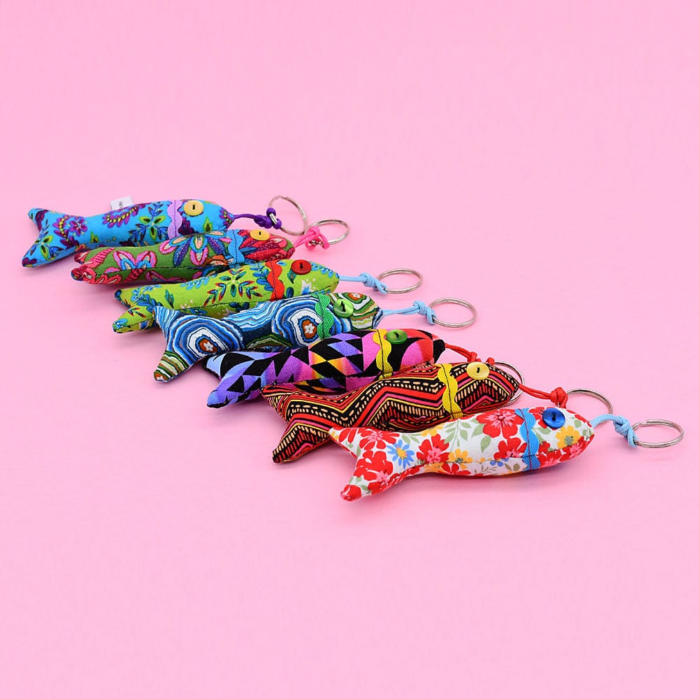 Sardine-Shaped Keychain - Blue