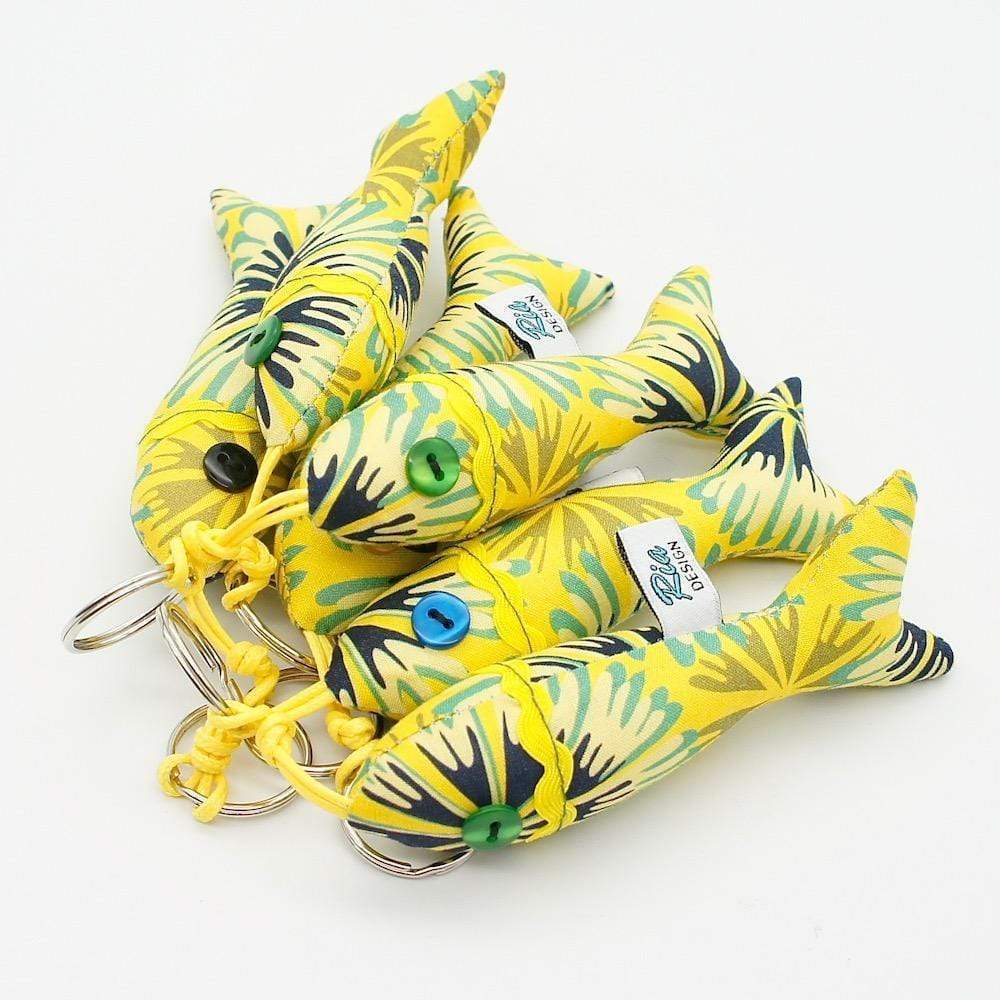 Sardine-Shaped Keychain - Yellow