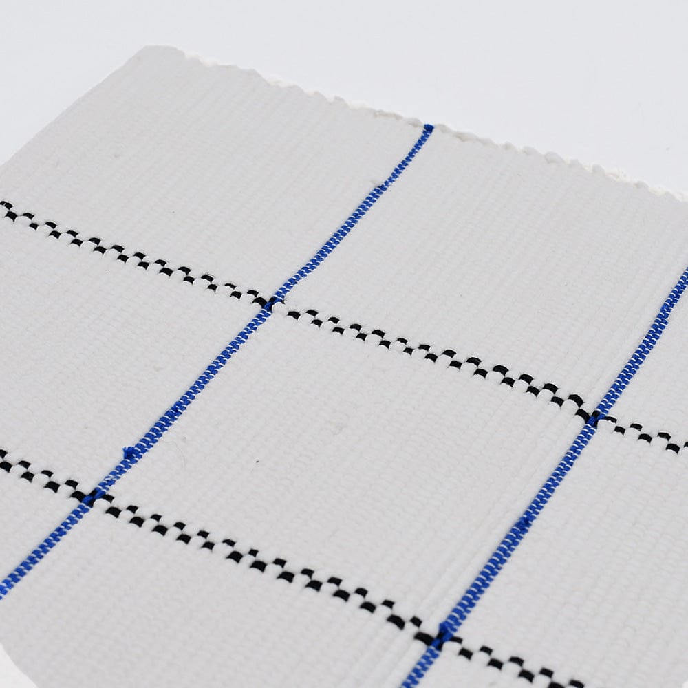 Set de table en coton recyclé - Blanc cassé & bleu