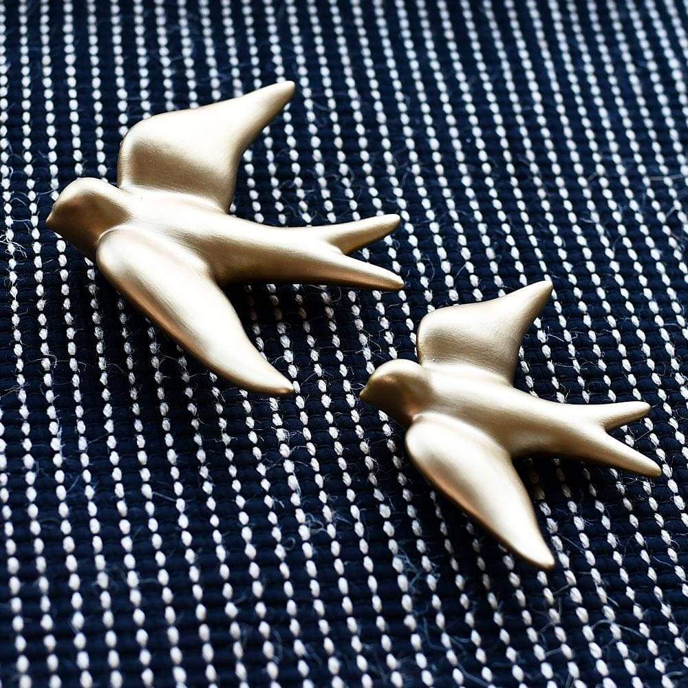 Smooth Ceramic Swallow - Gold 5.5"