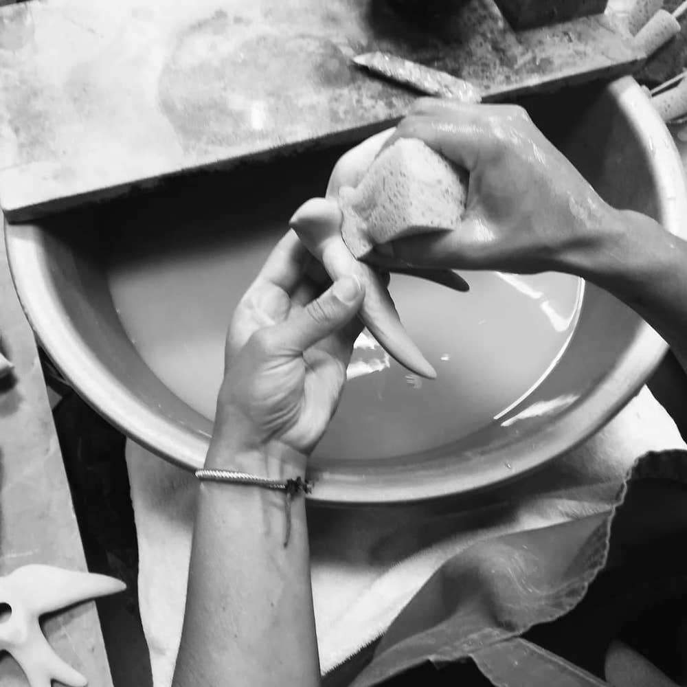 Smooth Ceramic Swallow - White 5.5"