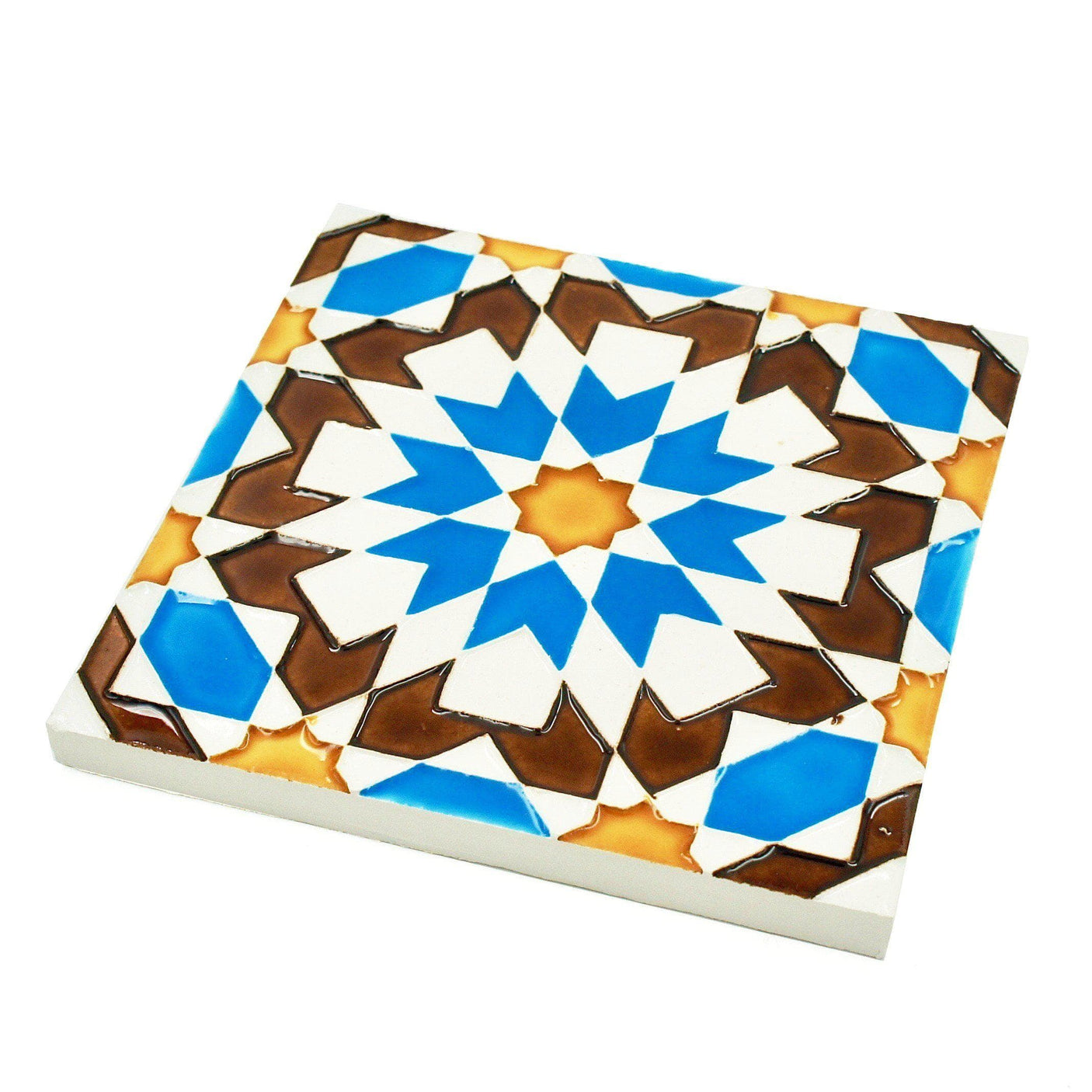 Spanish-Moorish Azulejo 5.5x5.5''