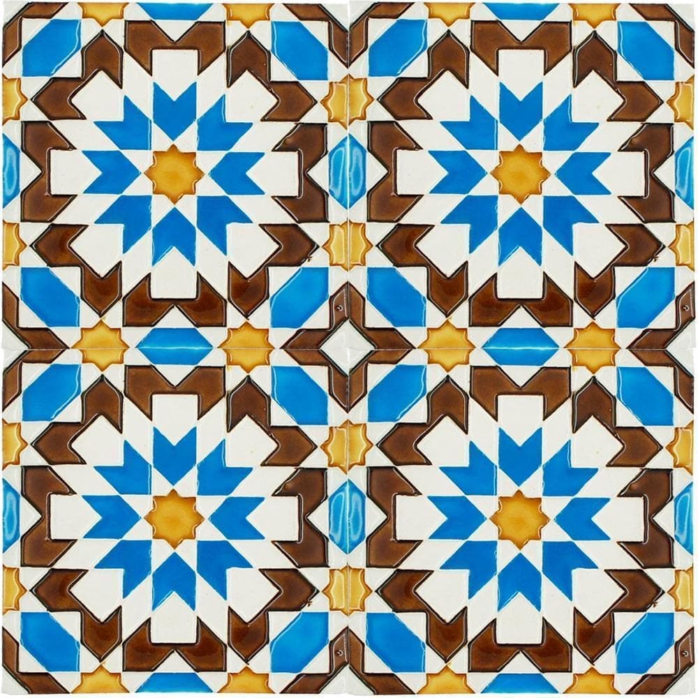 Spanish-Moorish Azulejo 5.5x5.5''