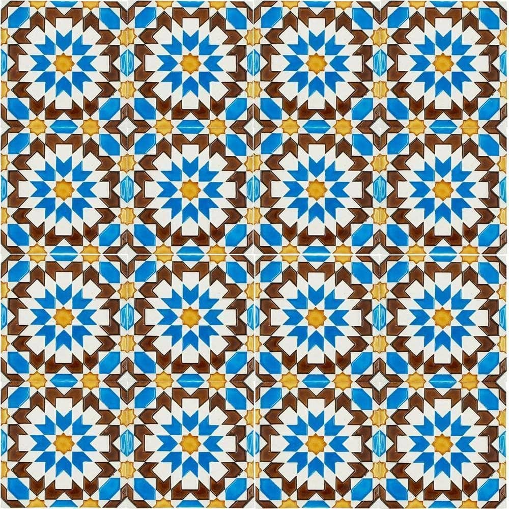 Spanish-Moorish Azulejo 5.5x5.5''