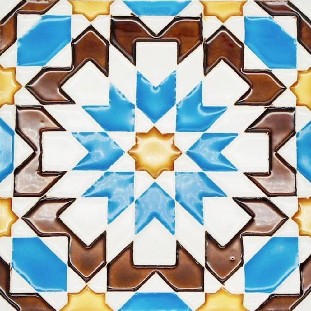 Spanish-Moorish Azulejo 5.5x5.5''