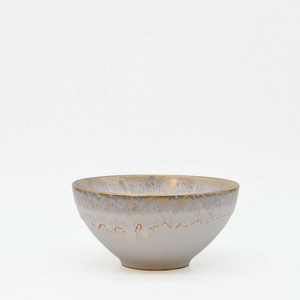 Taormina I Fine Stoneware Bowl - Gold