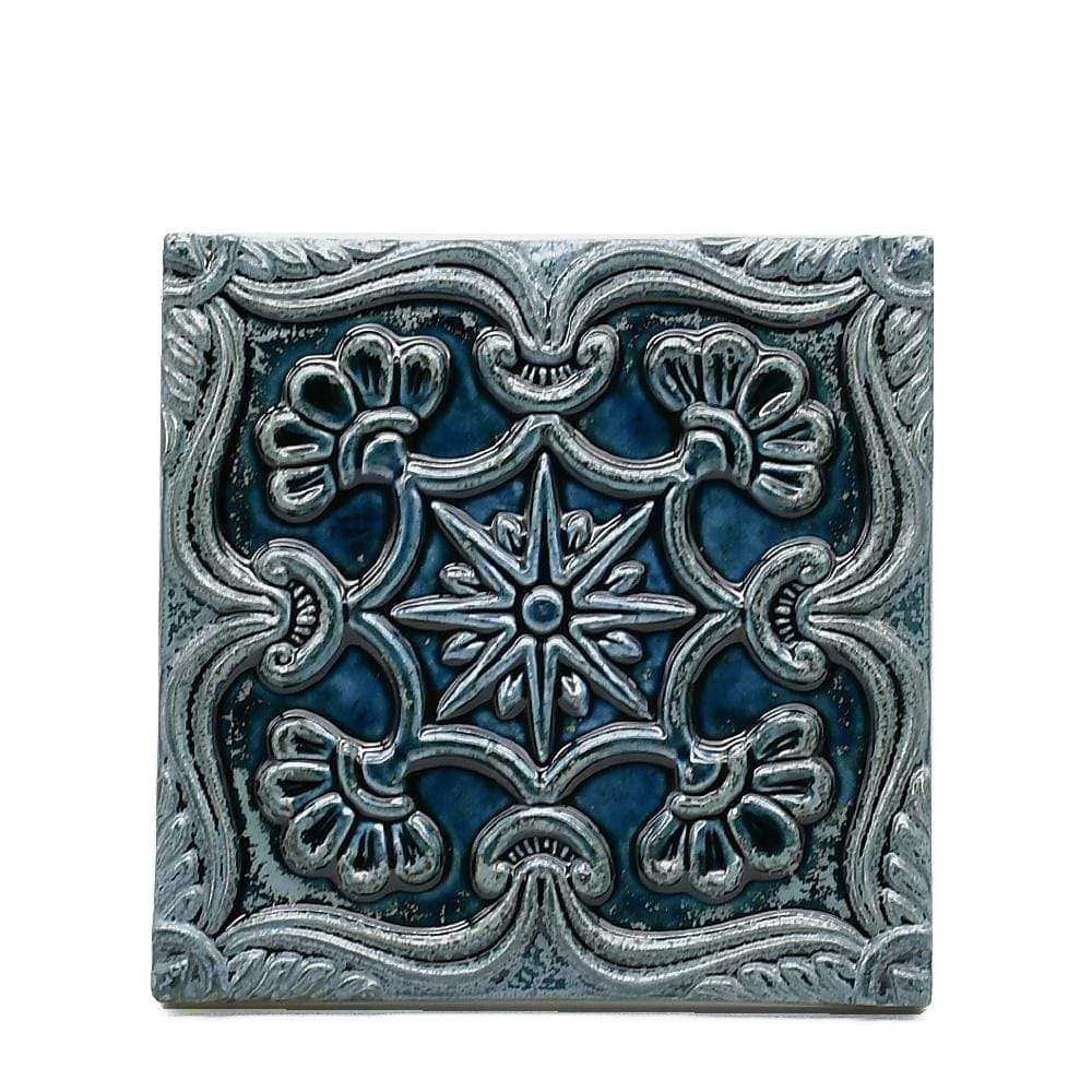 Textured Azulejo - Dark blue