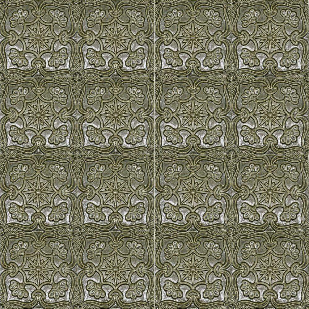 Textured Azulejo - Dark green