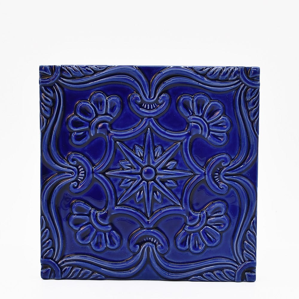 Textured Azulejo - Deep Blue