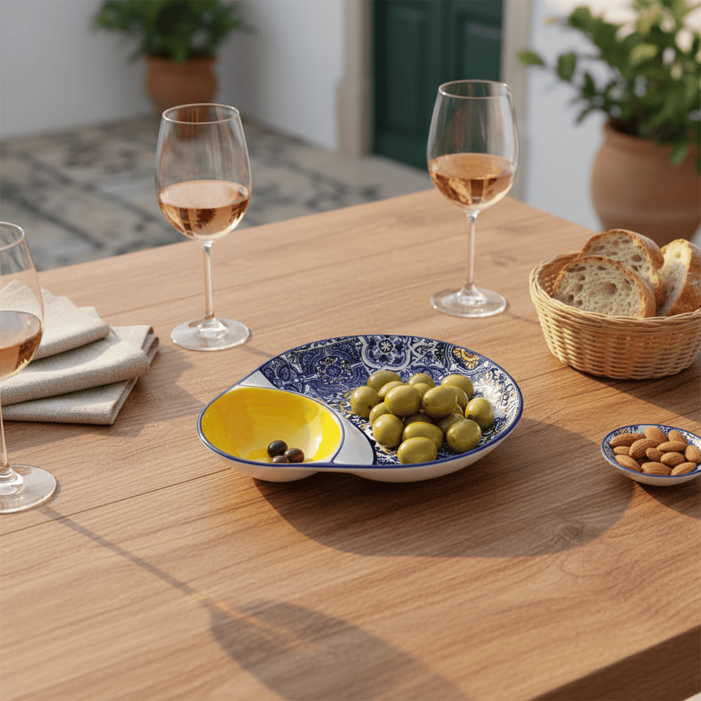 Tradicional | Ceramic Olives Serving Dish - Yellow