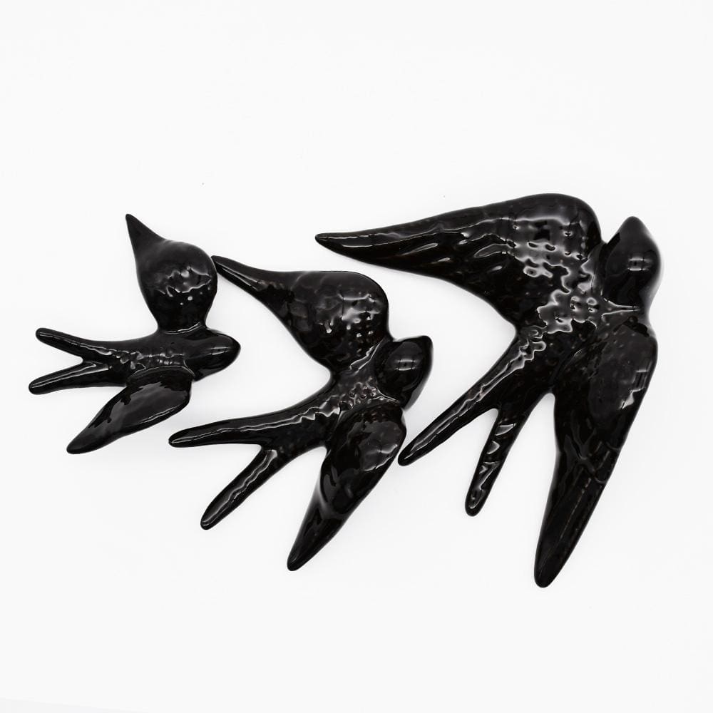 Traditional Ceramic Swallow - Black