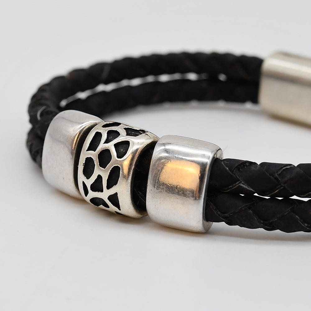 Unisex Braided Cork Bracelet - Black