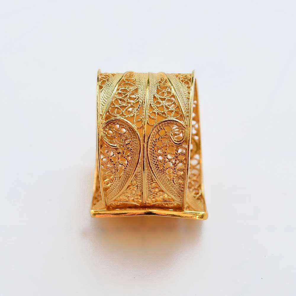 Wide filigree ring