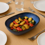 Amazonia I Stoneware Serving Dish 9.8'' - Blue