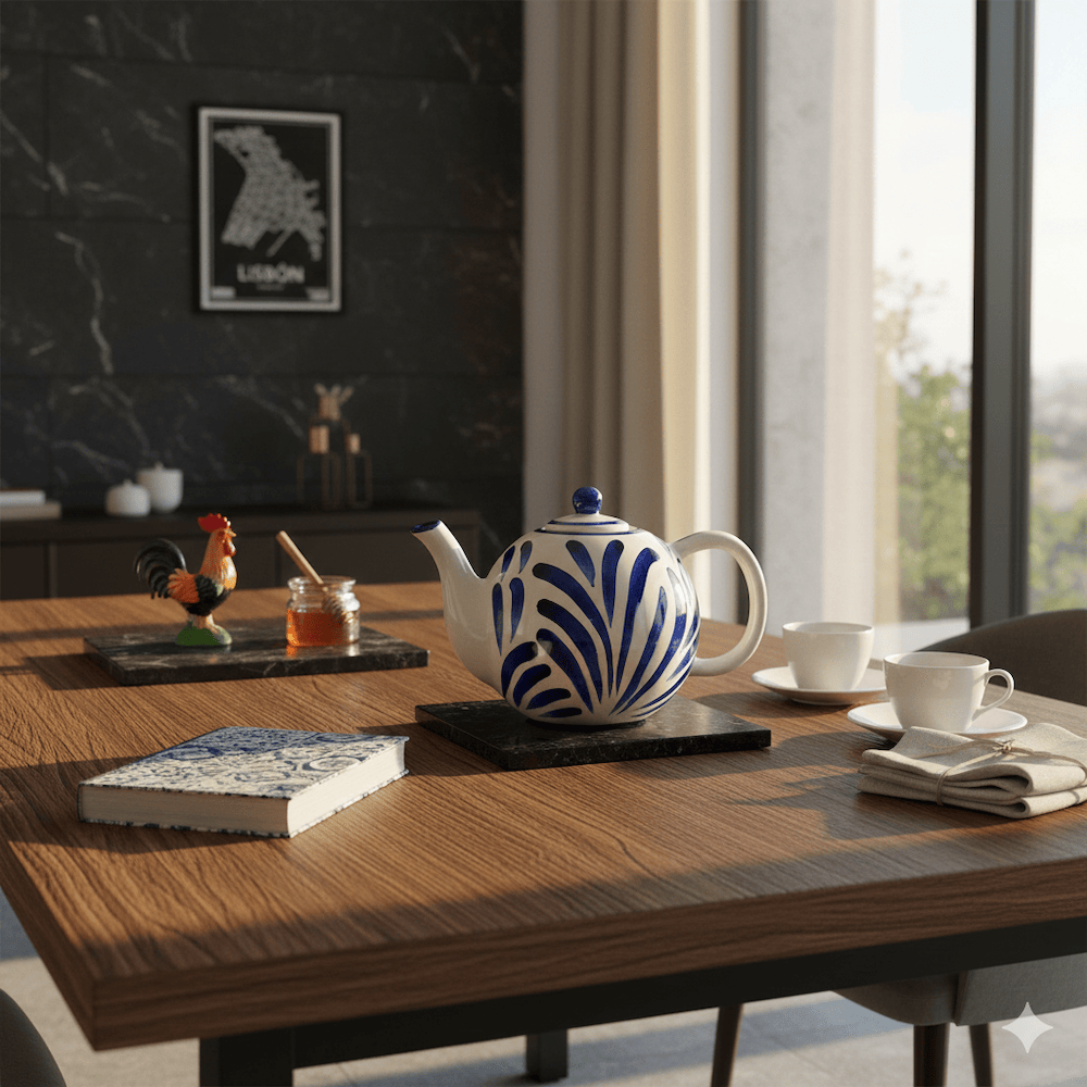 Andorinha I Ceramic Teapot - Blue