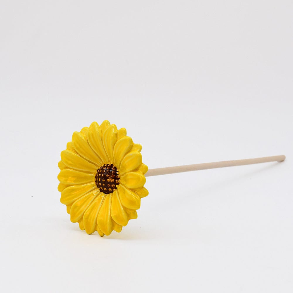 Artificial Daisies in Ceramic Orange