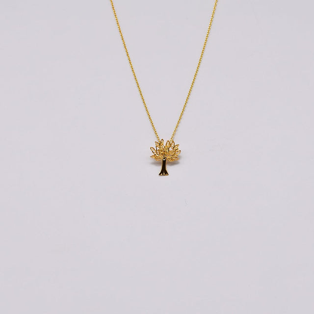Árvore da Vida I Gold plated Silver Necklace 0.1 oz