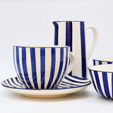 Assiette rayée "Costa Nova Mar" 15cm - Bleue