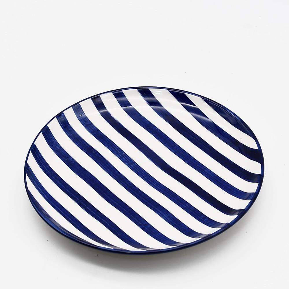 Assiette rayée "Costa Nova Mar" 15cm - Bleue