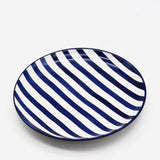 Assiette rayée "Costa Nova Mar" 15cm - Bleue