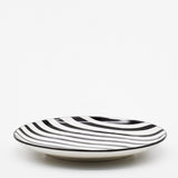Assiette rayée "Costa Nova Mar" 15cm - Noire