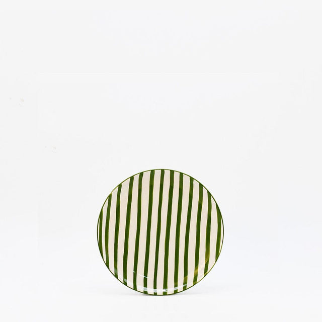 Assiette rayée "Costa Nova Mar" 15cm - Verte