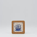 Azulejo I Ceramic and Cork Trivet - 5.9"